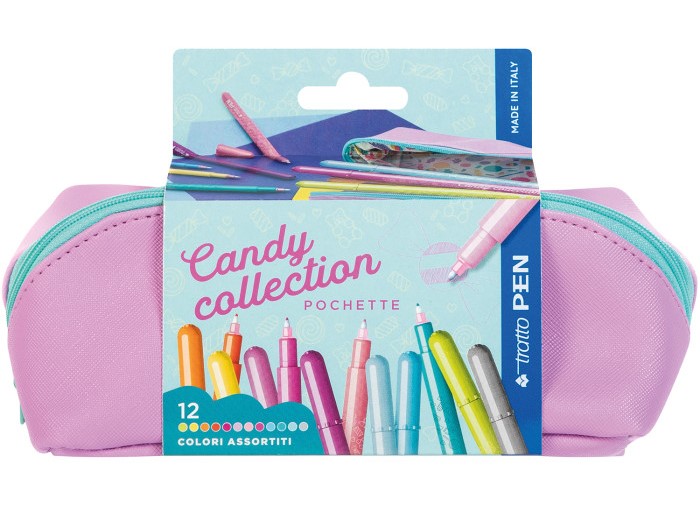 DISPLAY TRATTO PEN CANDY - POCHETTE 12 COLORI